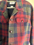 Vintage Wool Plaid Coat