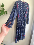 Vintage California Girl 70s/80s Navy Floral Dress