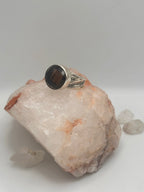 Vintage Smoky Quartz disco ring