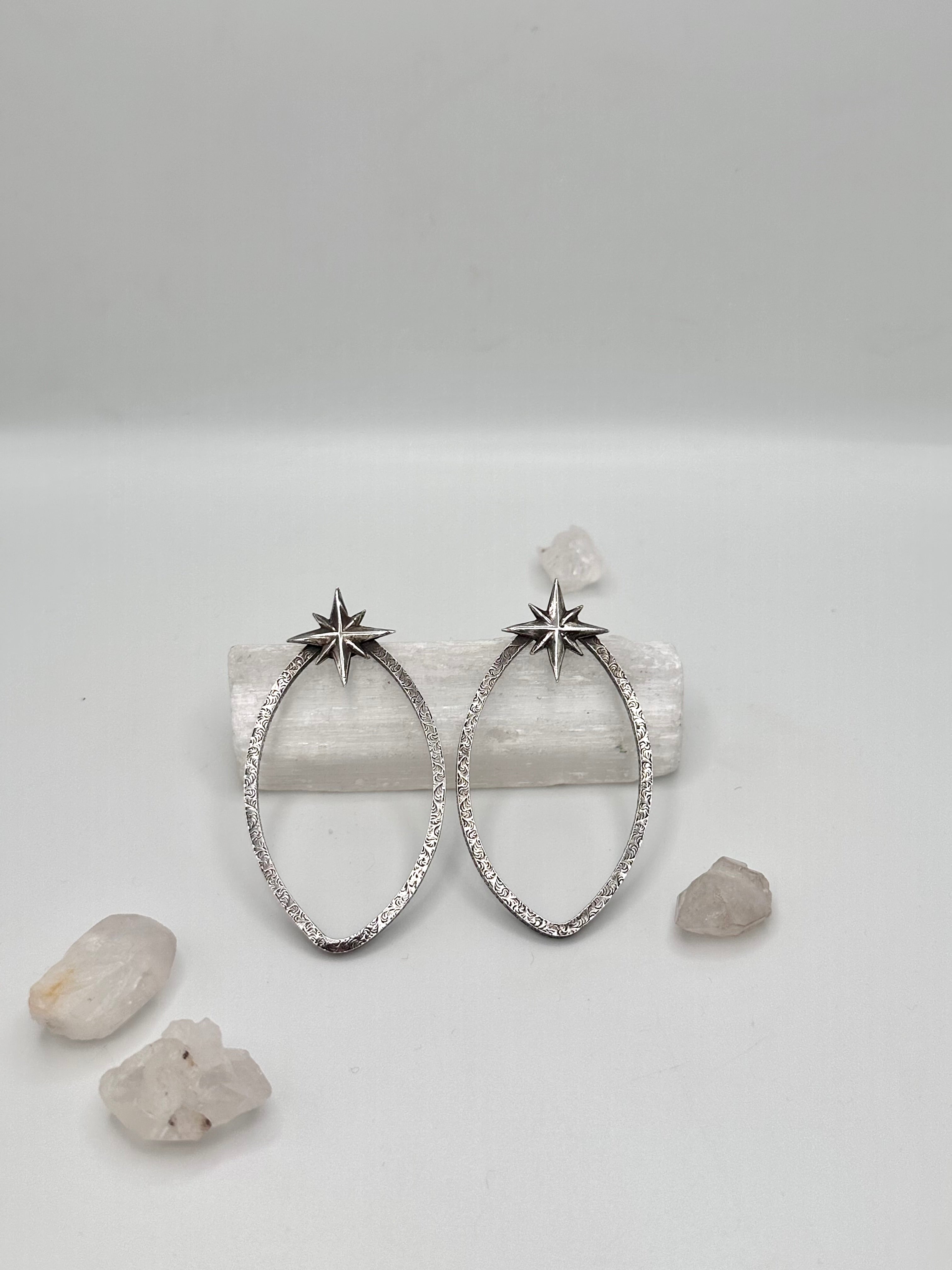 Starry teardrop earrings