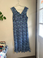 Blue + Purple 90s Floral Dress