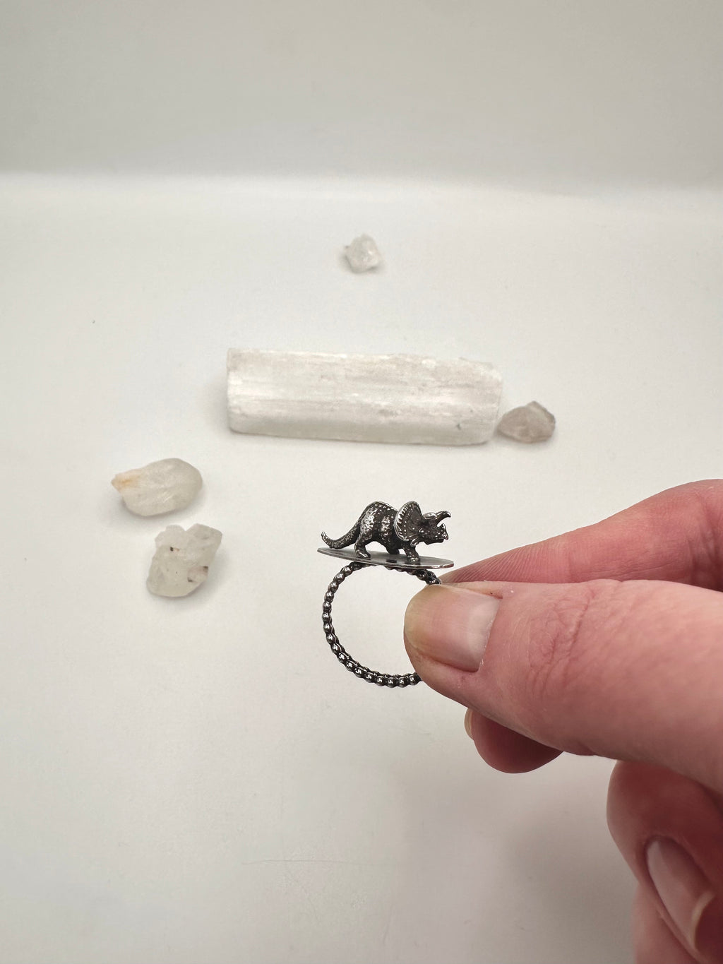 Sterling Triceratops ring