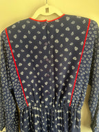 Vintage California Girl 70s/80s Navy Floral Dress