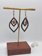 Handcut copper earrings