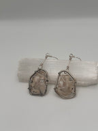 Montana moss agate slices earrings