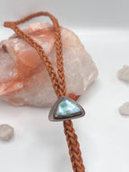 Larimar and Leather Bolo Tie