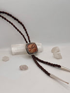 Wonderstone and Leather Bolo Tie