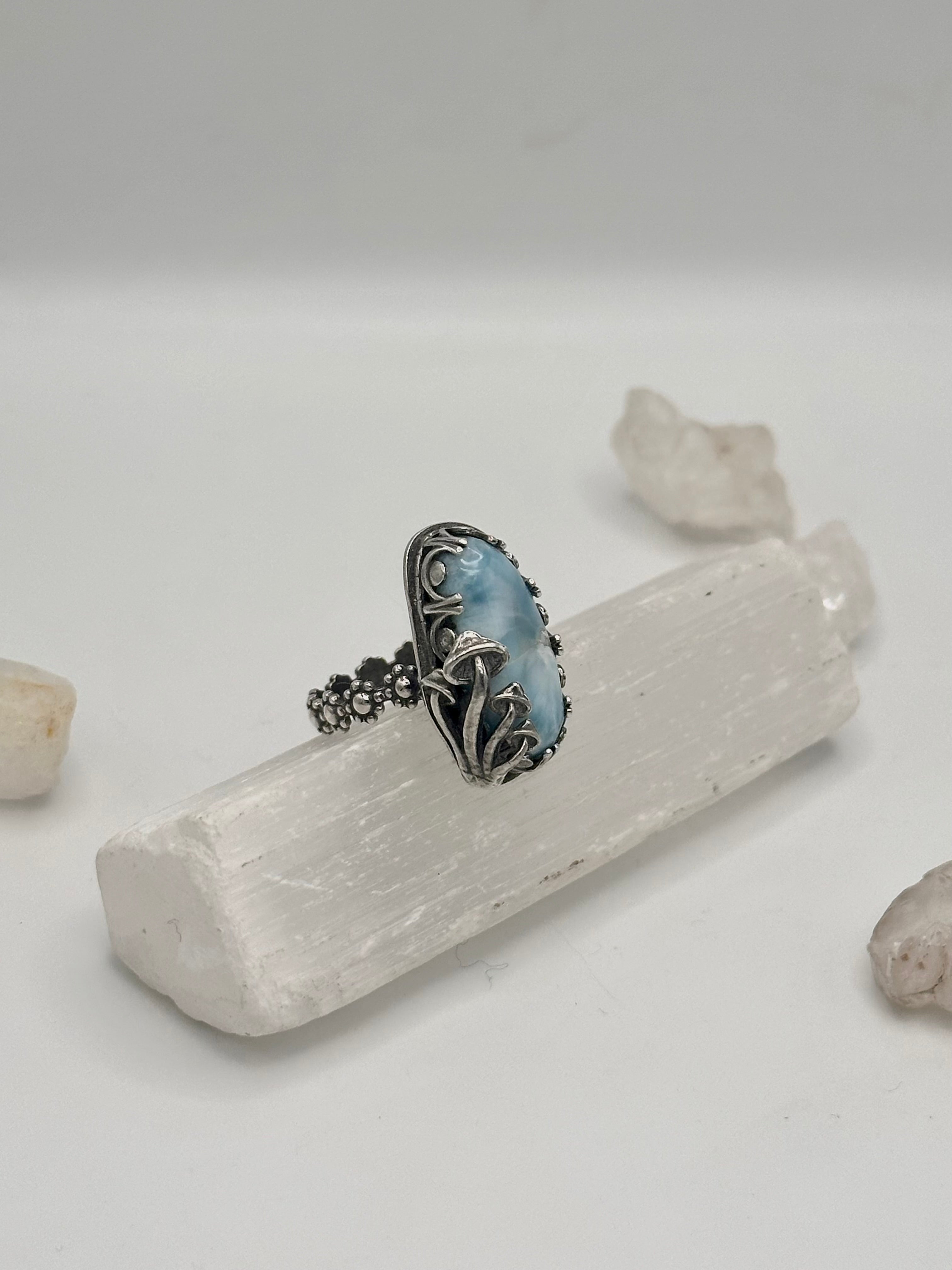 Larimar Mushroom ring