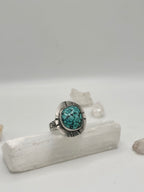Spiderweb Matrix Turquoise ring