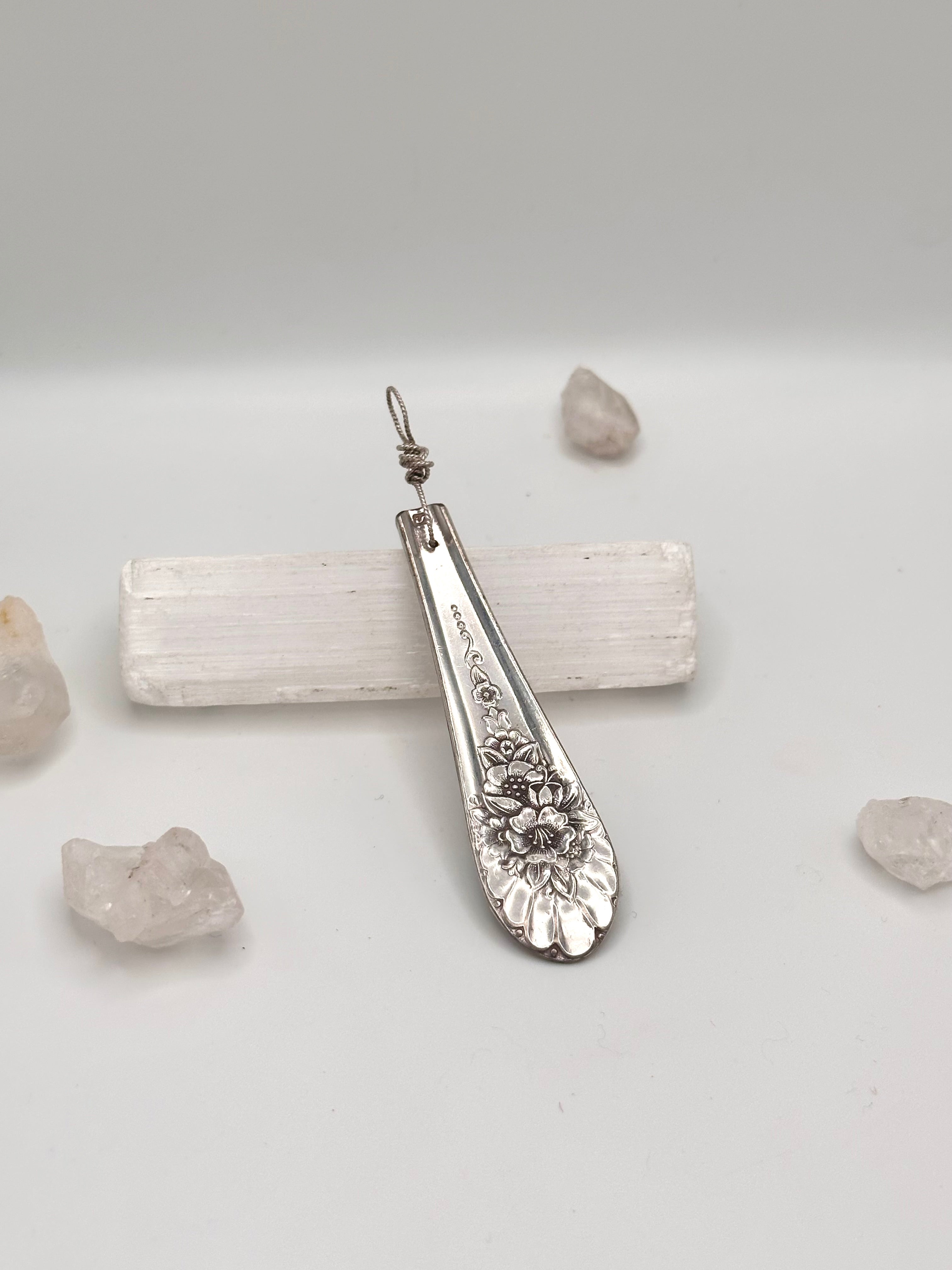 Vintage floral spoon necklace pendant