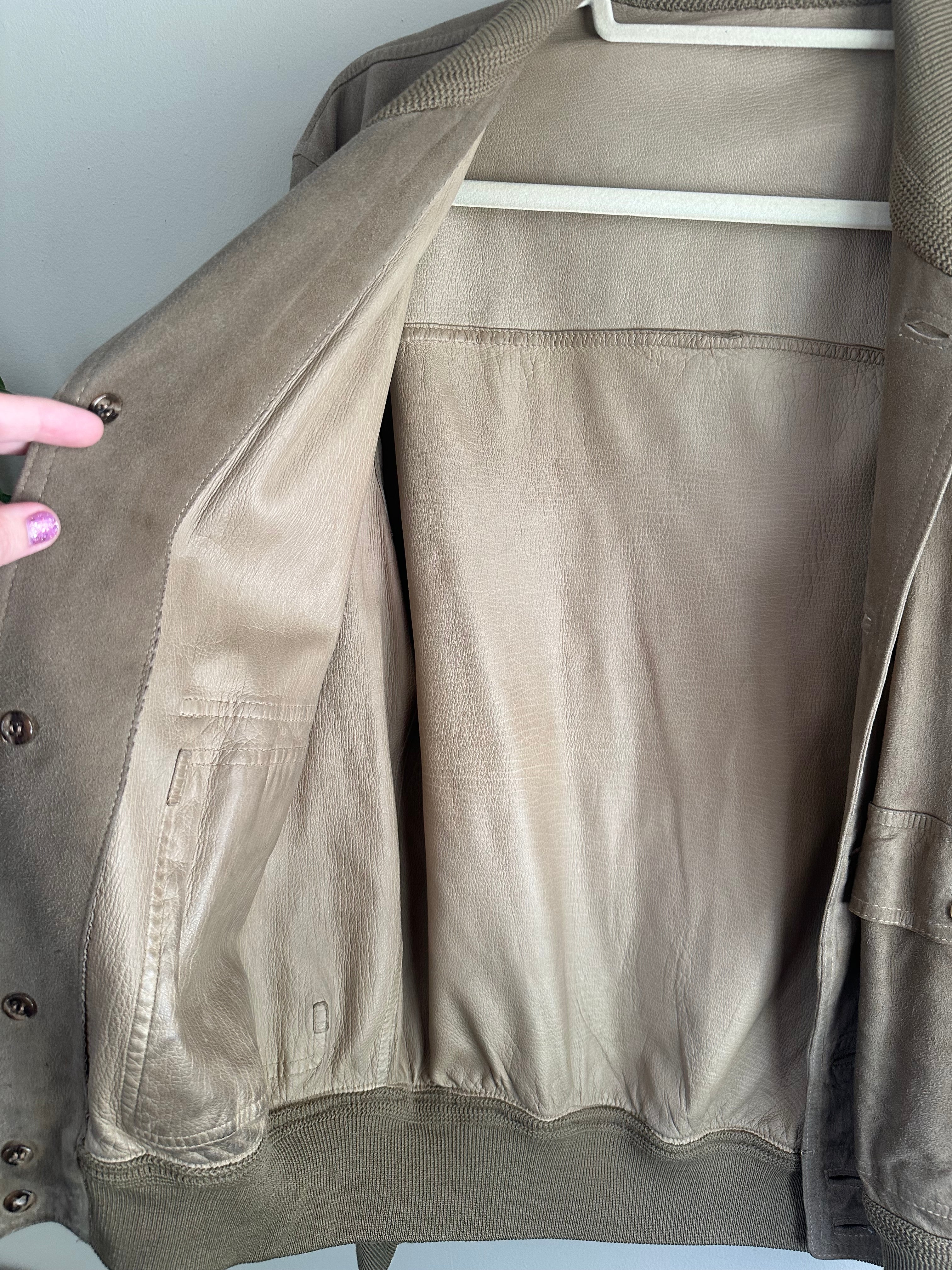 Vintage Paul Stuart Leather Bomber