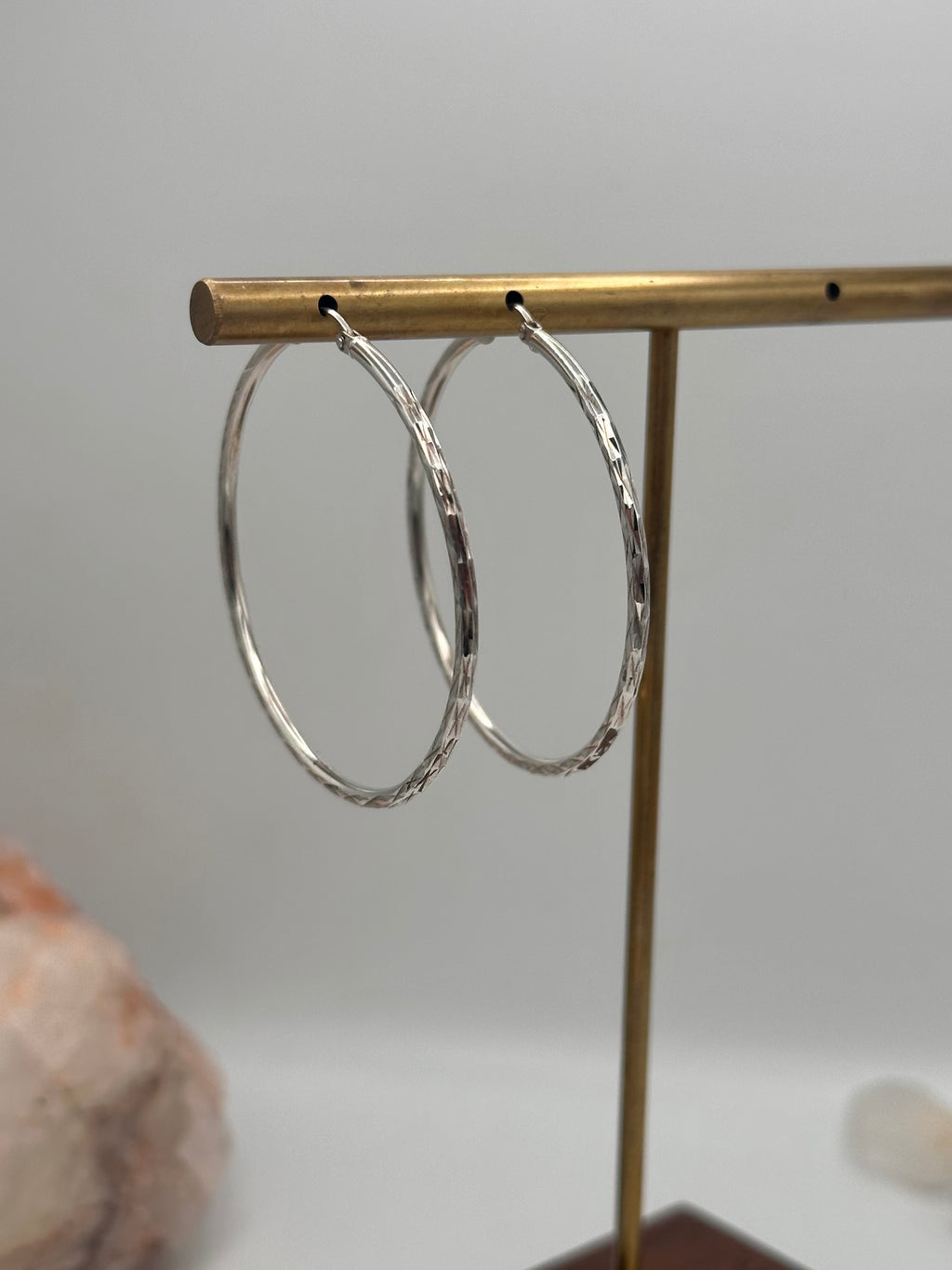 Vintage hammered hoops