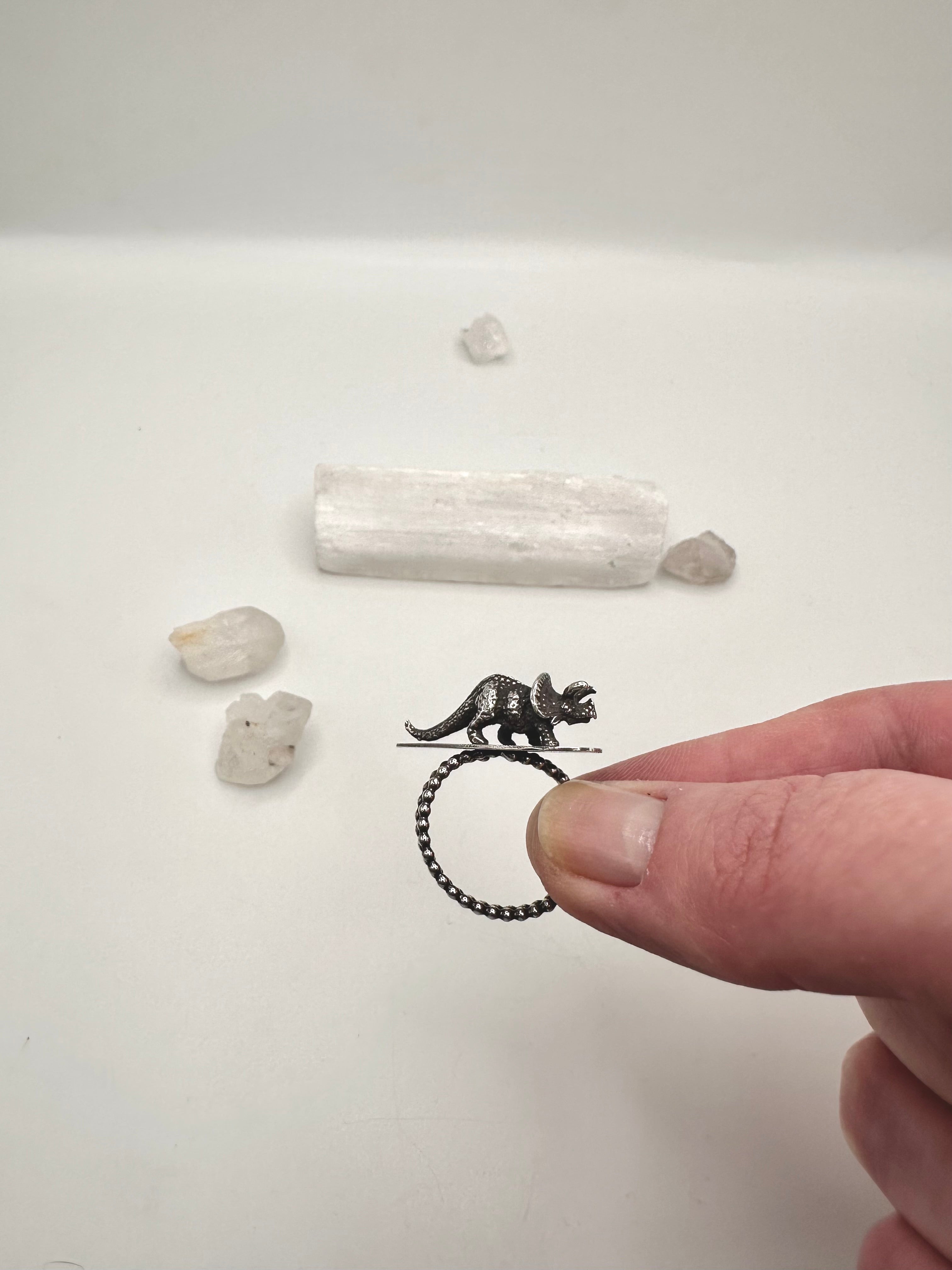 Sterling Triceratops ring