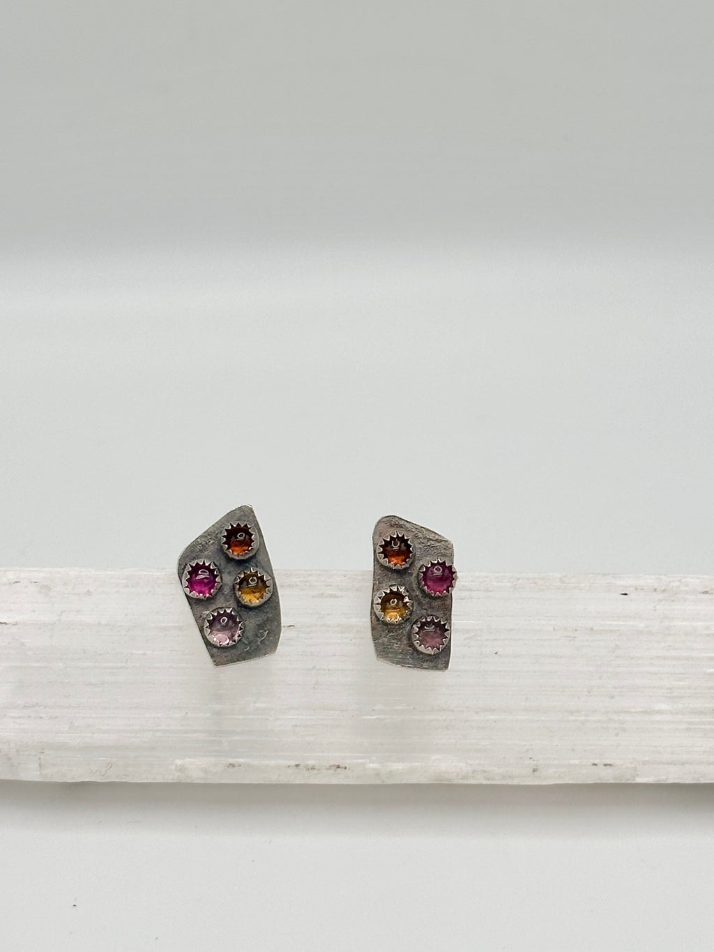 Tourmaline multi-colored studs