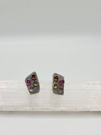 Tourmaline multi-colored studs