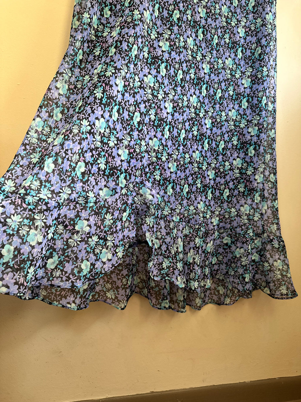 Blue + Purple 90s Floral Dress