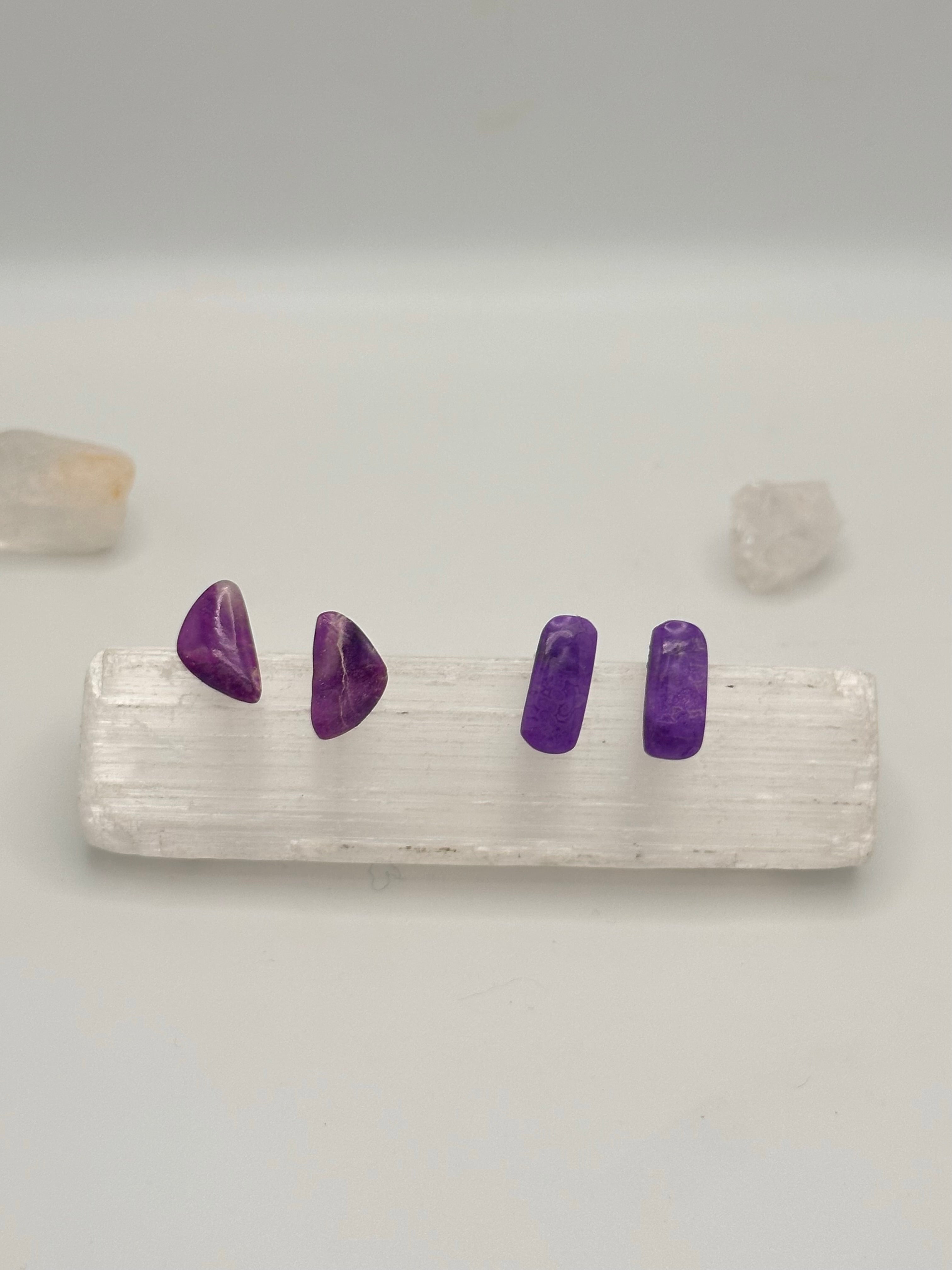 Sugilite purple studs