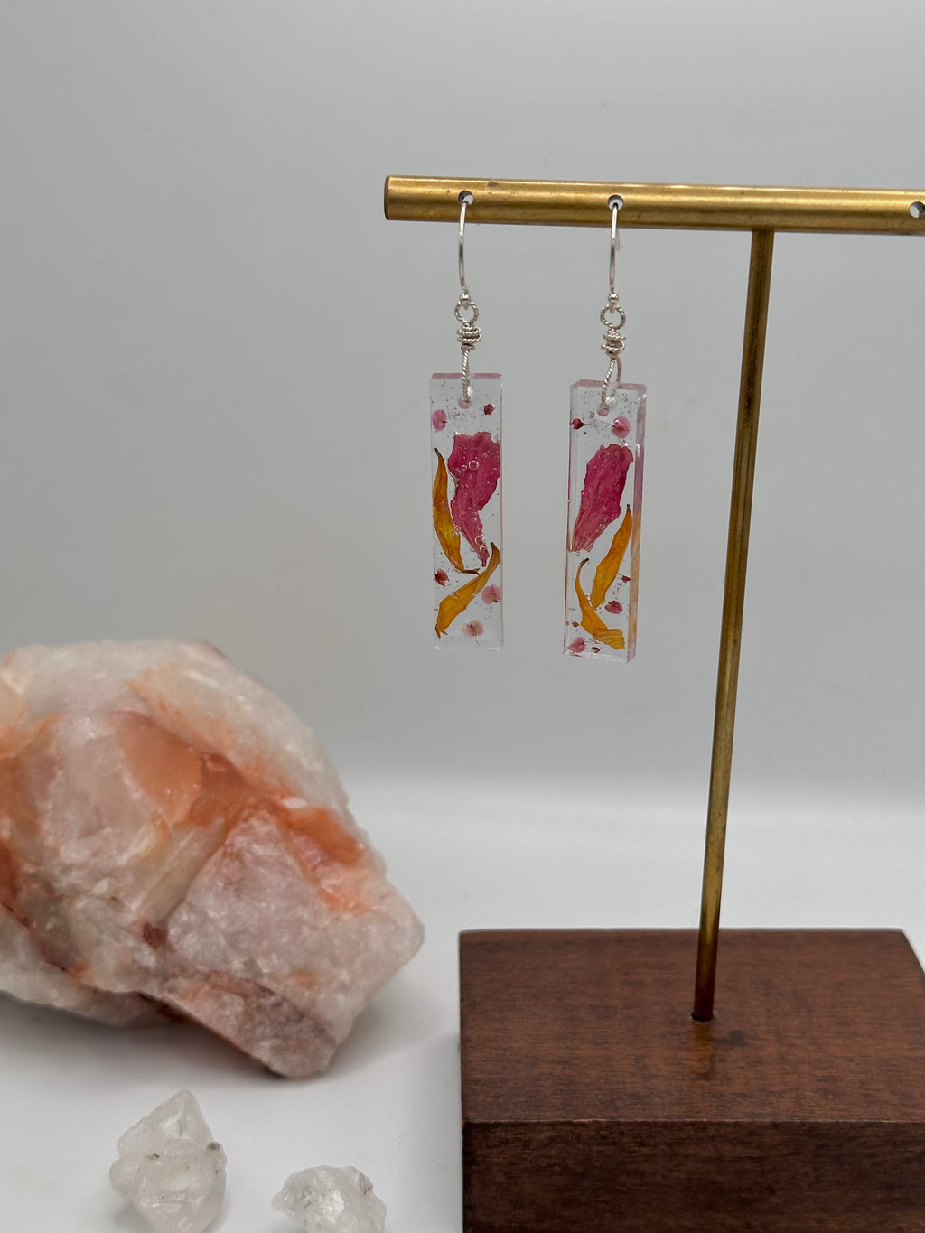 Natural Flowers in Resin earrings