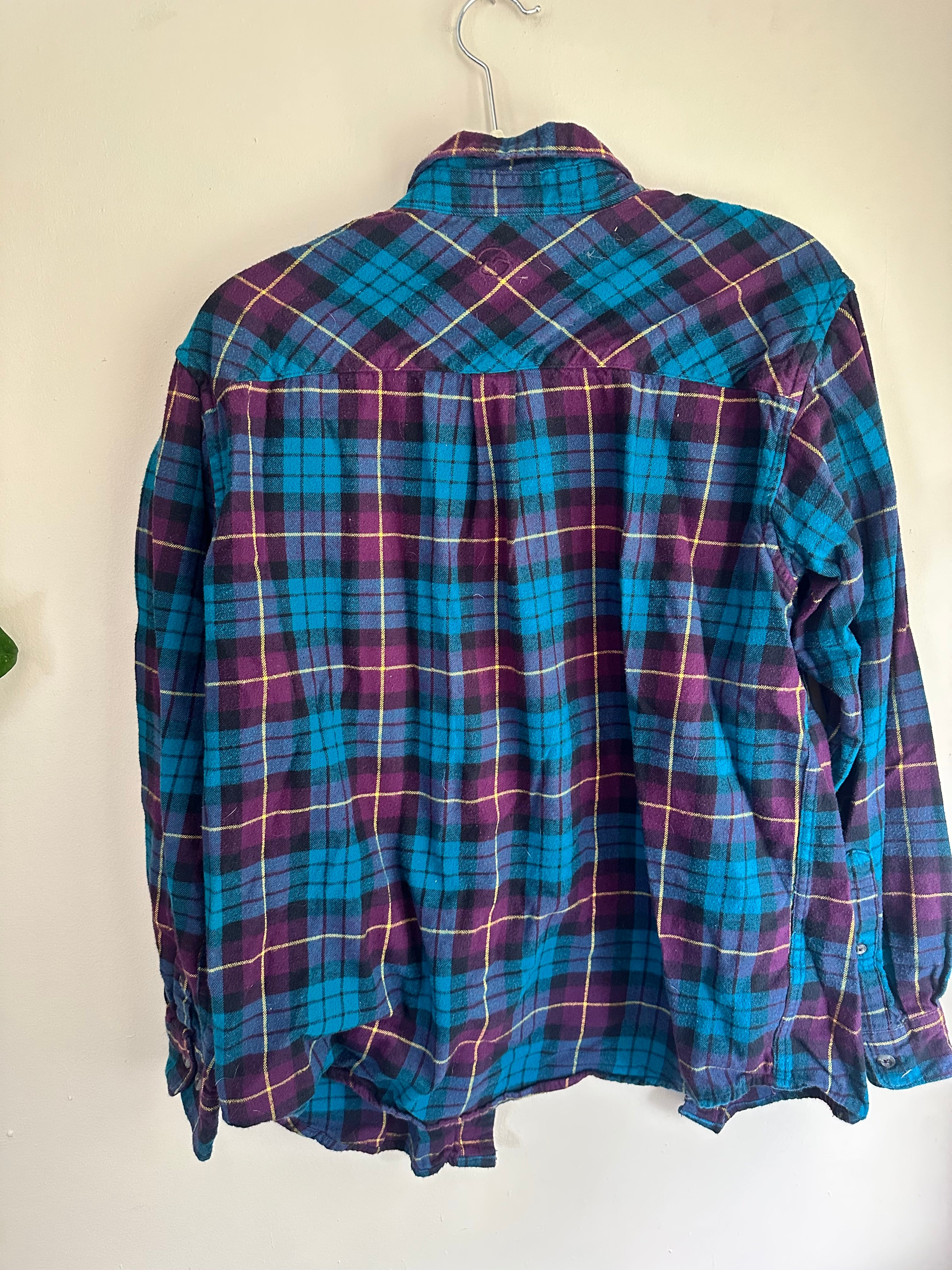 Purple + Blue Plaid Flannel
