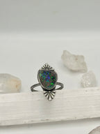 Australian Boulder Opal ring