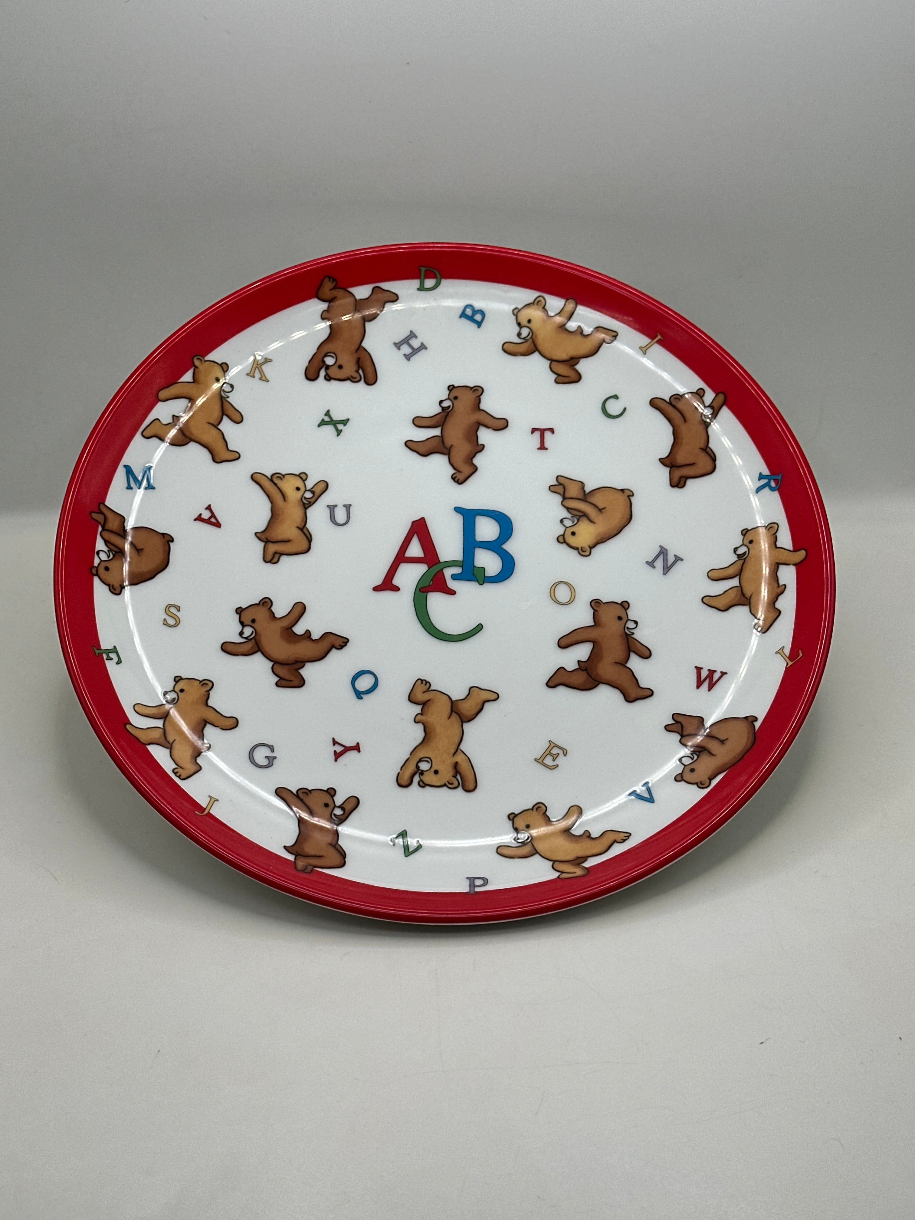 Vintage Tiffany & Co Alphabet Bears plate