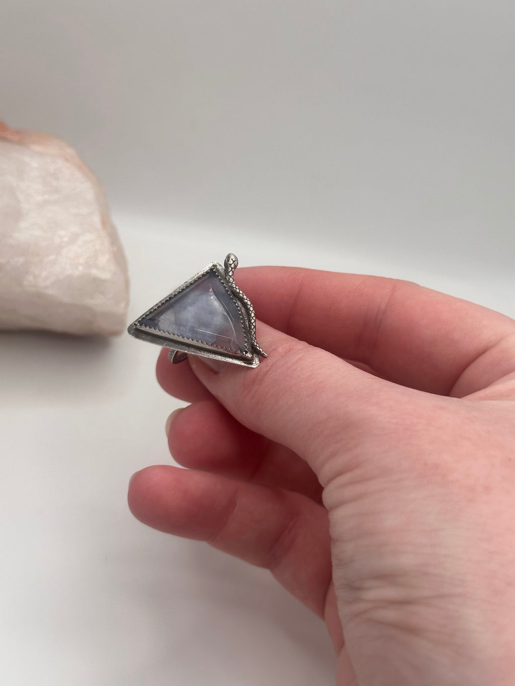 Blue Fluorite Snake ring