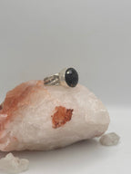 Vintage Smoky Quartz disco ring