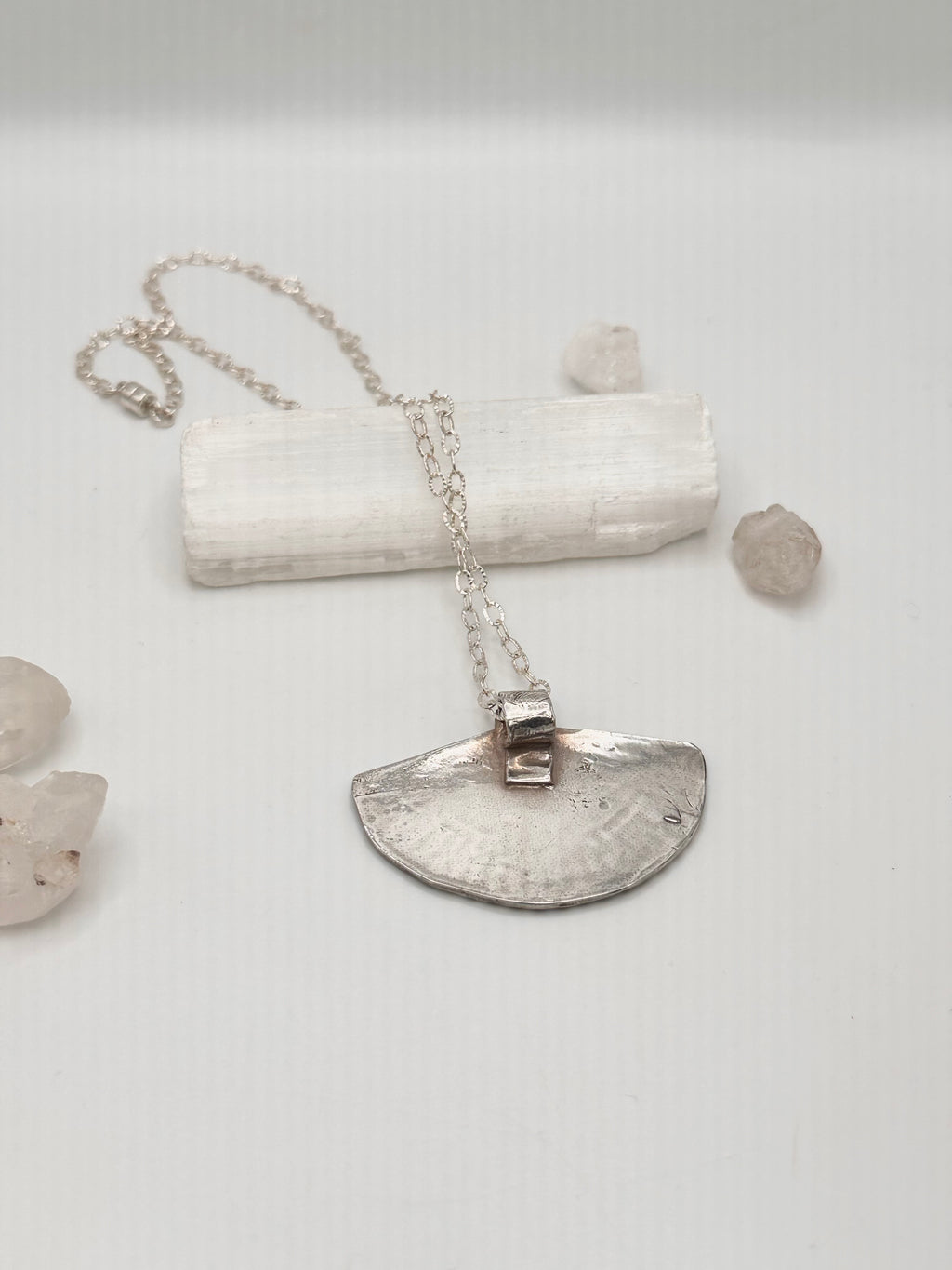 Vintage pressed sterling necklace