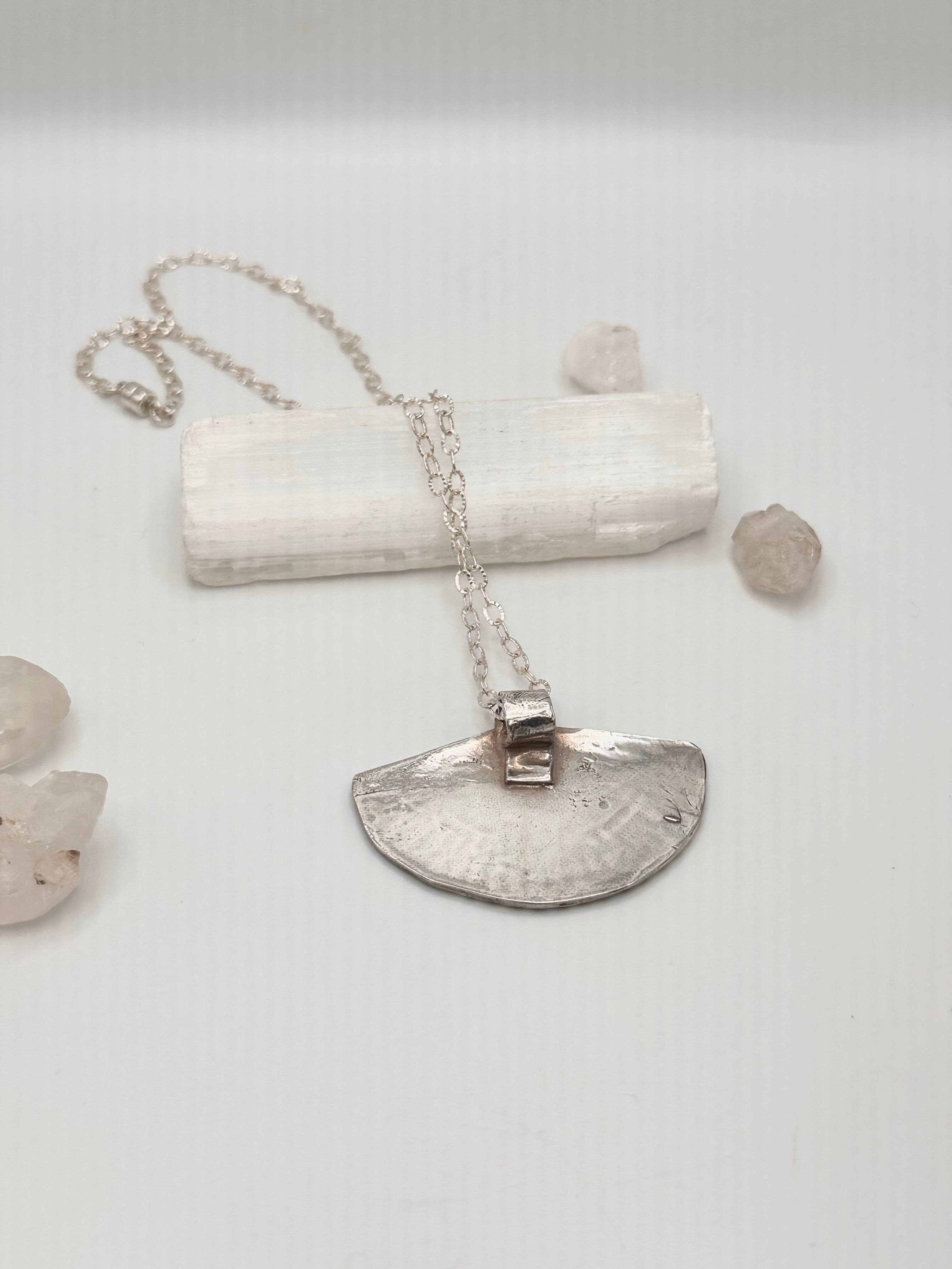 Vintage pressed sterling necklace