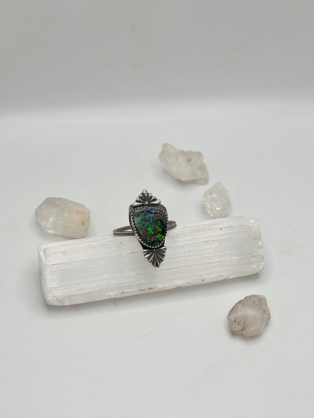 Australian Boulder Opal ring
