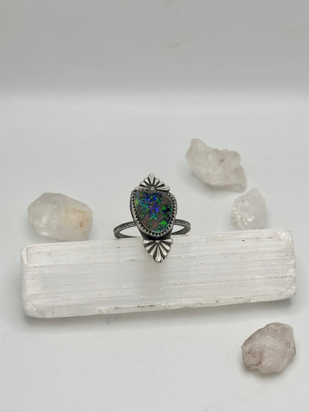 Australian Boulder Opal ring