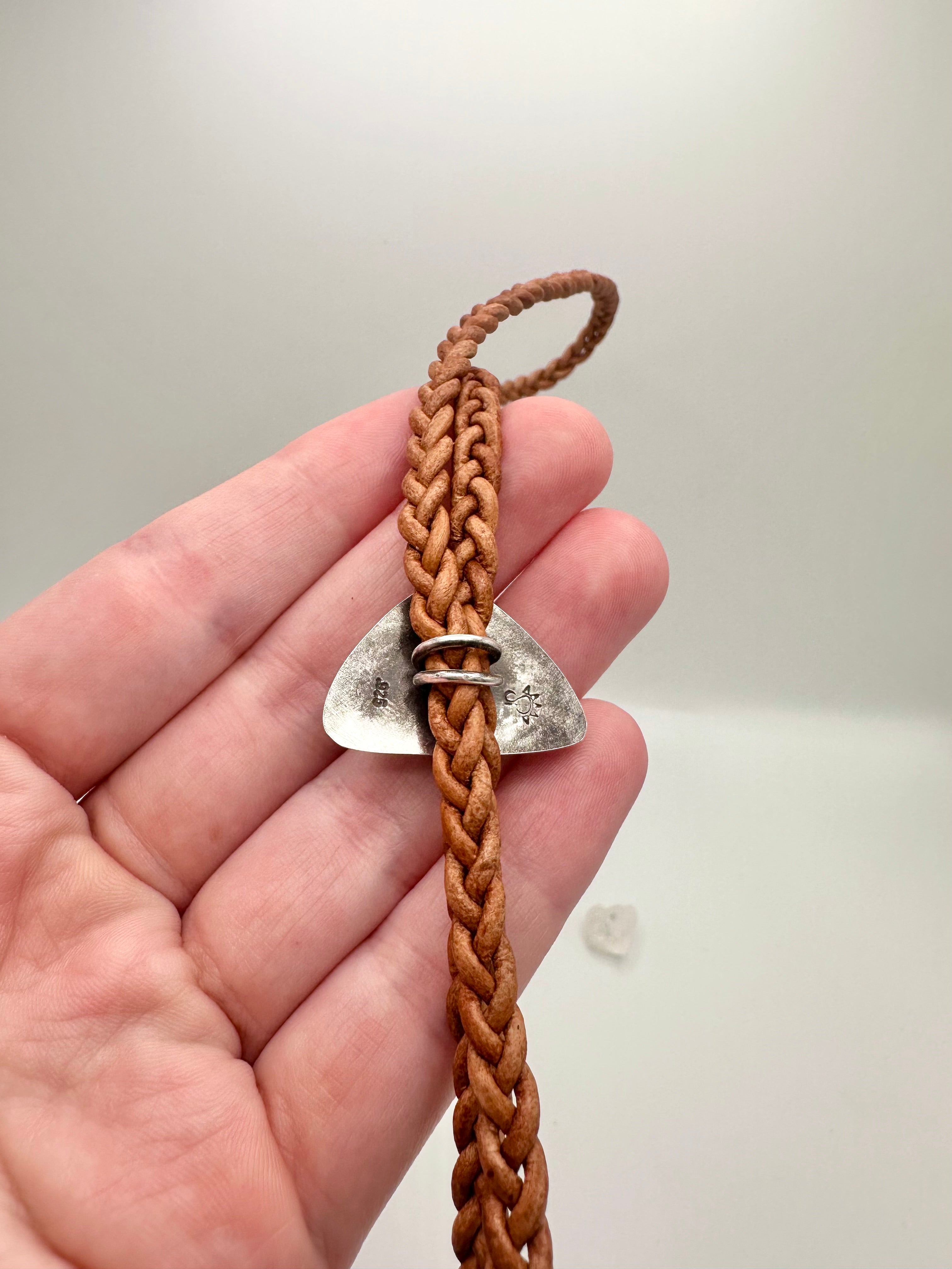 Larimar and Leather Bolo Tie