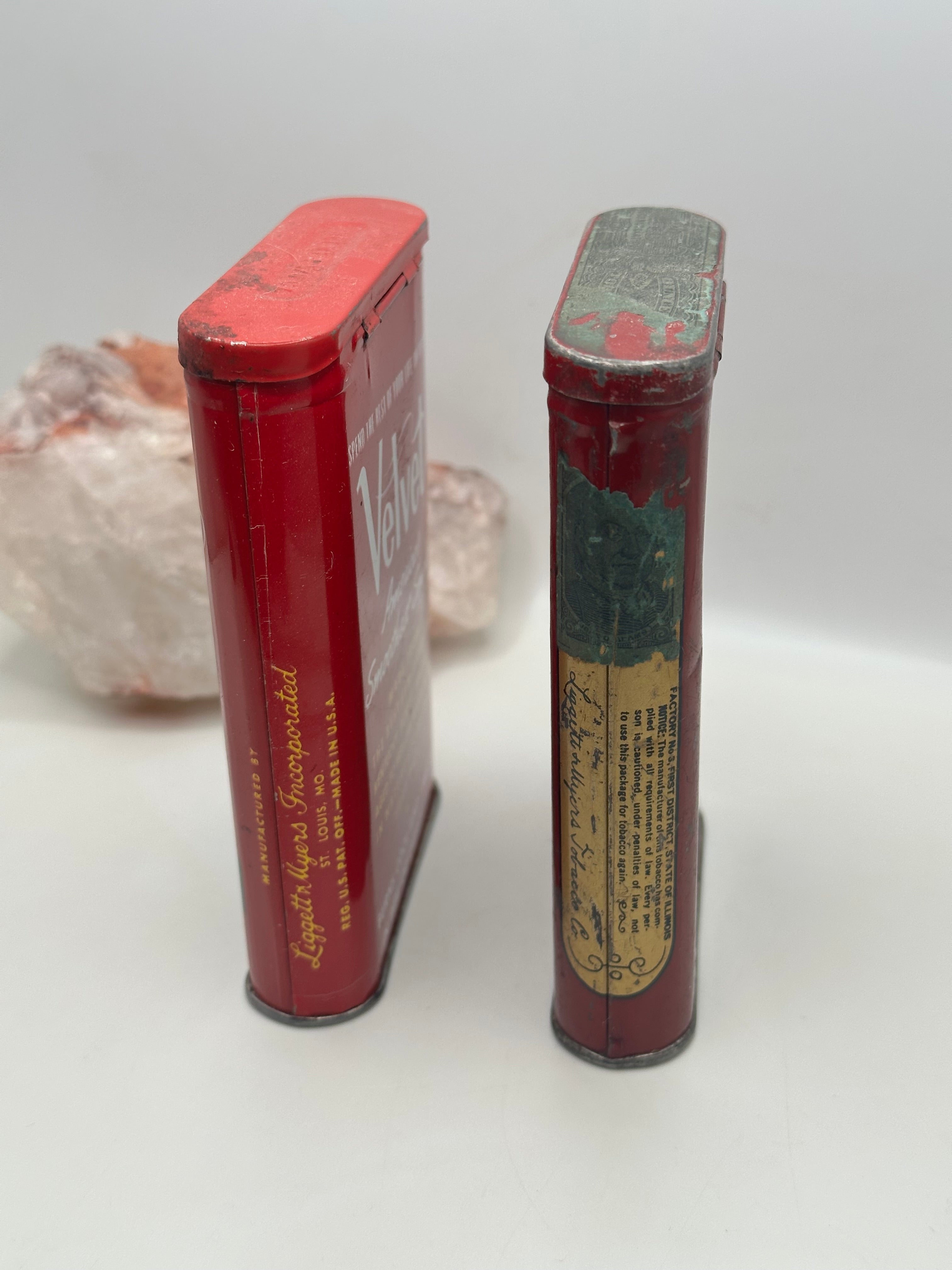Antique Velvet Tobacco Tins