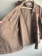 Umgee Utility Jacket with Floral Embroidery