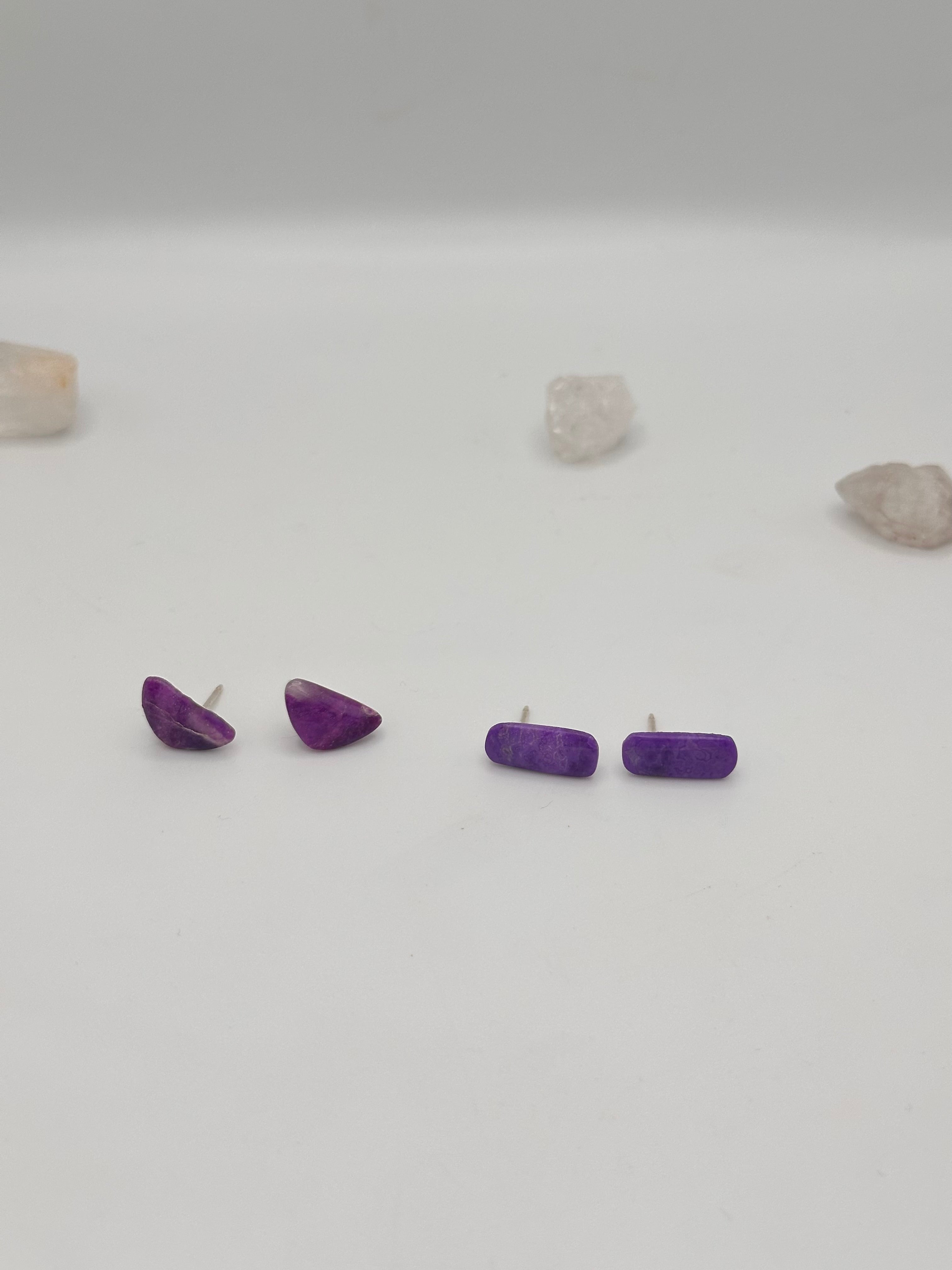 Sugilite purple studs