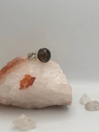 Vintage Smoky Quartz disco ring