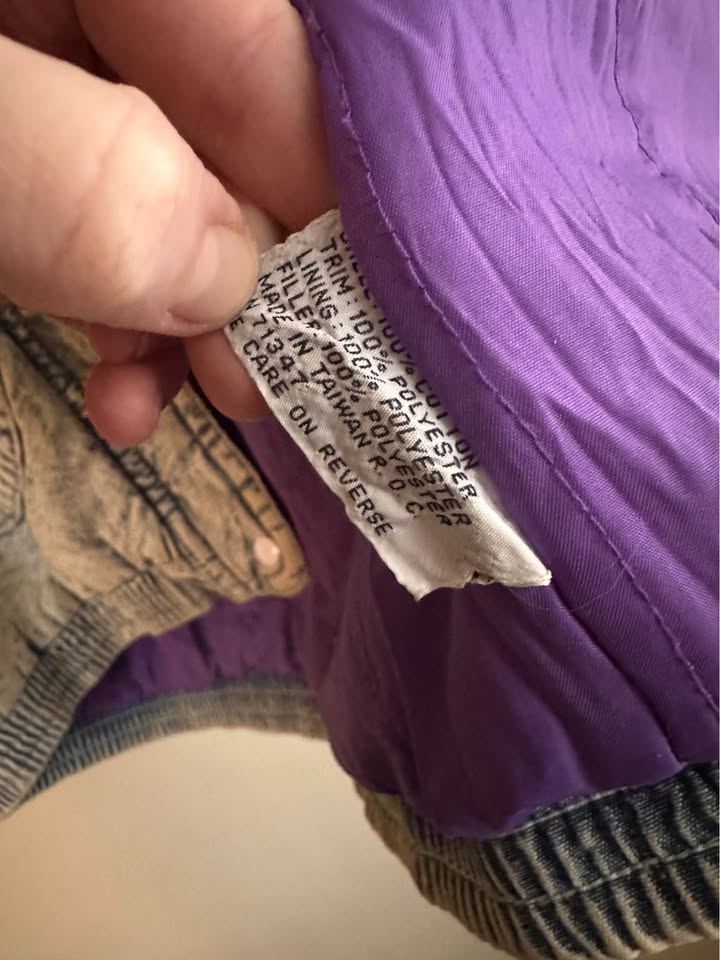 Vintage 90s Gloria Vanderbilt Denim Puffer Jacket