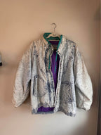 Vintage 90s Gloria Vanderbilt Denim Puffer Jacket