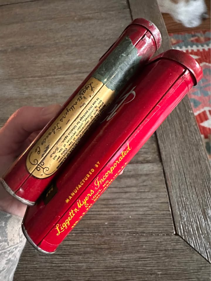 Antique Velvet Tobacco Tins