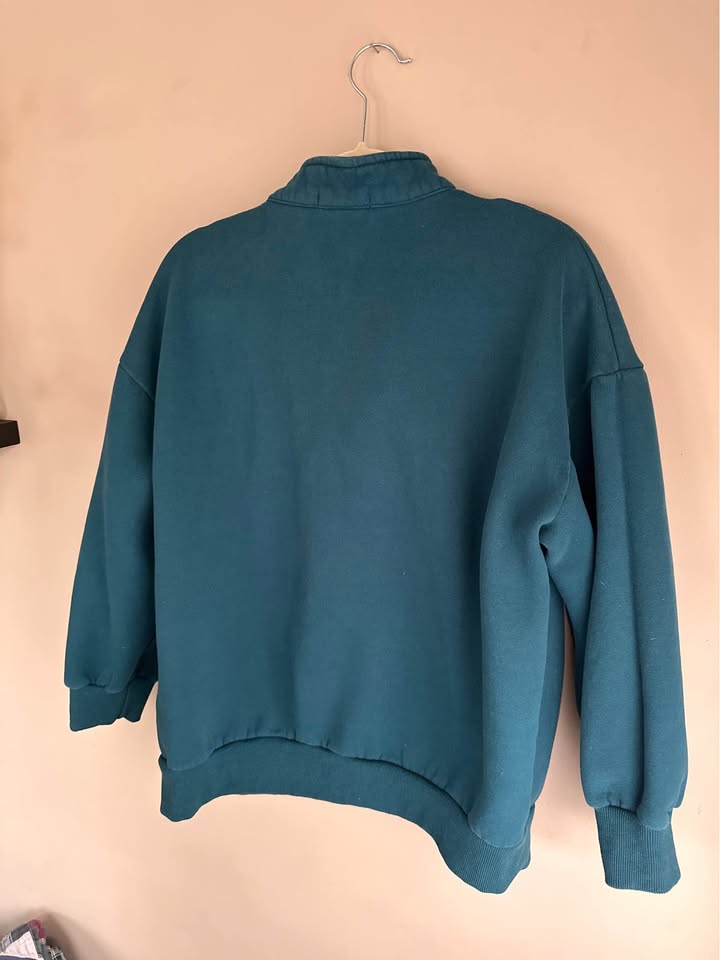 Dark Teal 1/4 Zip Sweatshirt