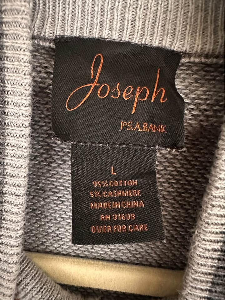 Cotton Cashmere 1/4 Zip with Elbow Patches