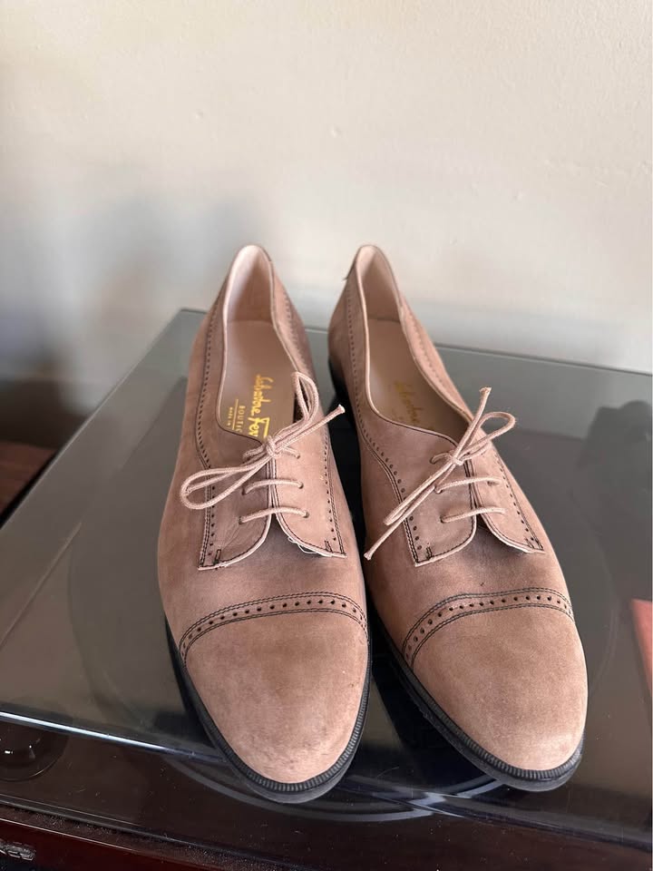Vintage 9.5AA Salvatore Ferragamo Suede Loafers