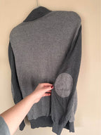 Cotton Cashmere 1/4 Zip with Elbow Patches