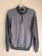 Cotton Cashmere 1/4 Zip with Elbow Patches