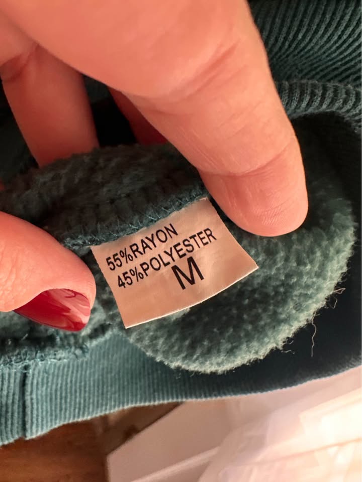 Dark Teal 1/4 Zip Sweatshirt
