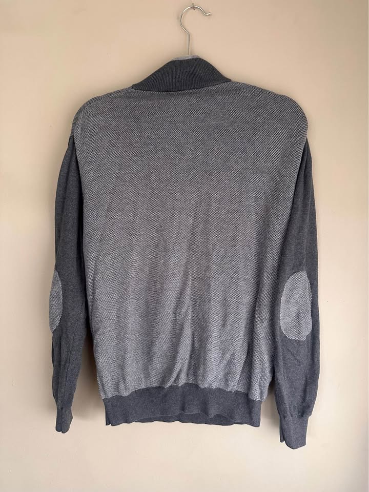 Cotton Cashmere 1/4 Zip with Elbow Patches