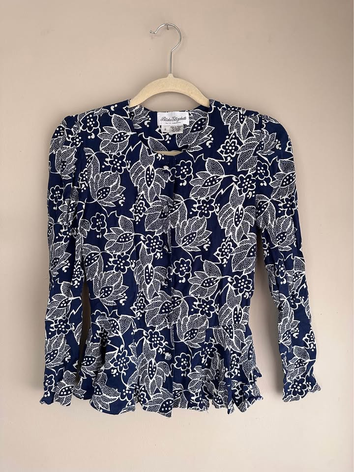 Vintage Blake Elizabeth Ruffled Blouse