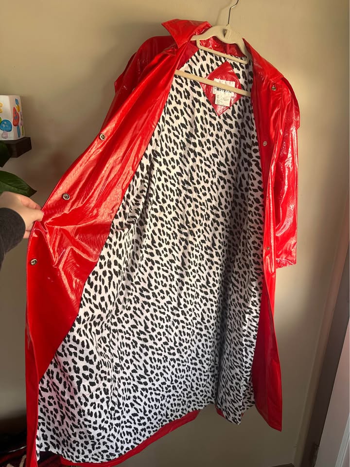 Vintage 80s Kenn Sporn Wippette Vinyl Raincoat