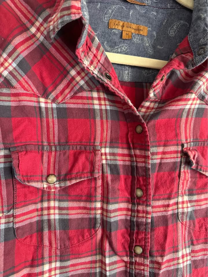 Jachs Girlfriend Western Plaid Flannel