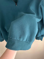 Dark Teal 1/4 Zip Sweatshirt